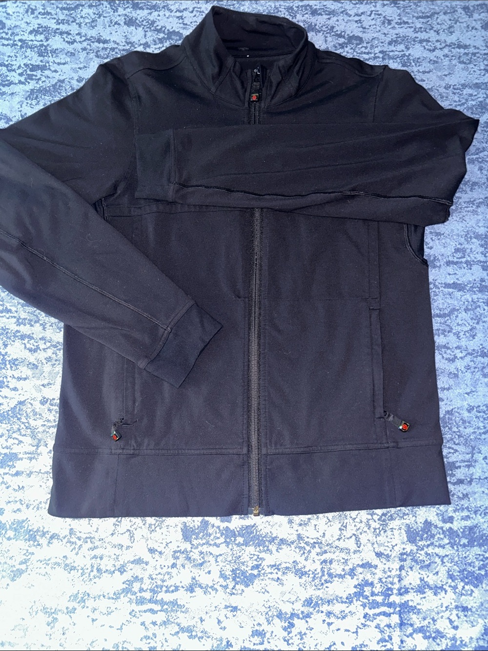 lululemon athletica Black full zip with Red Logo Tag size Med